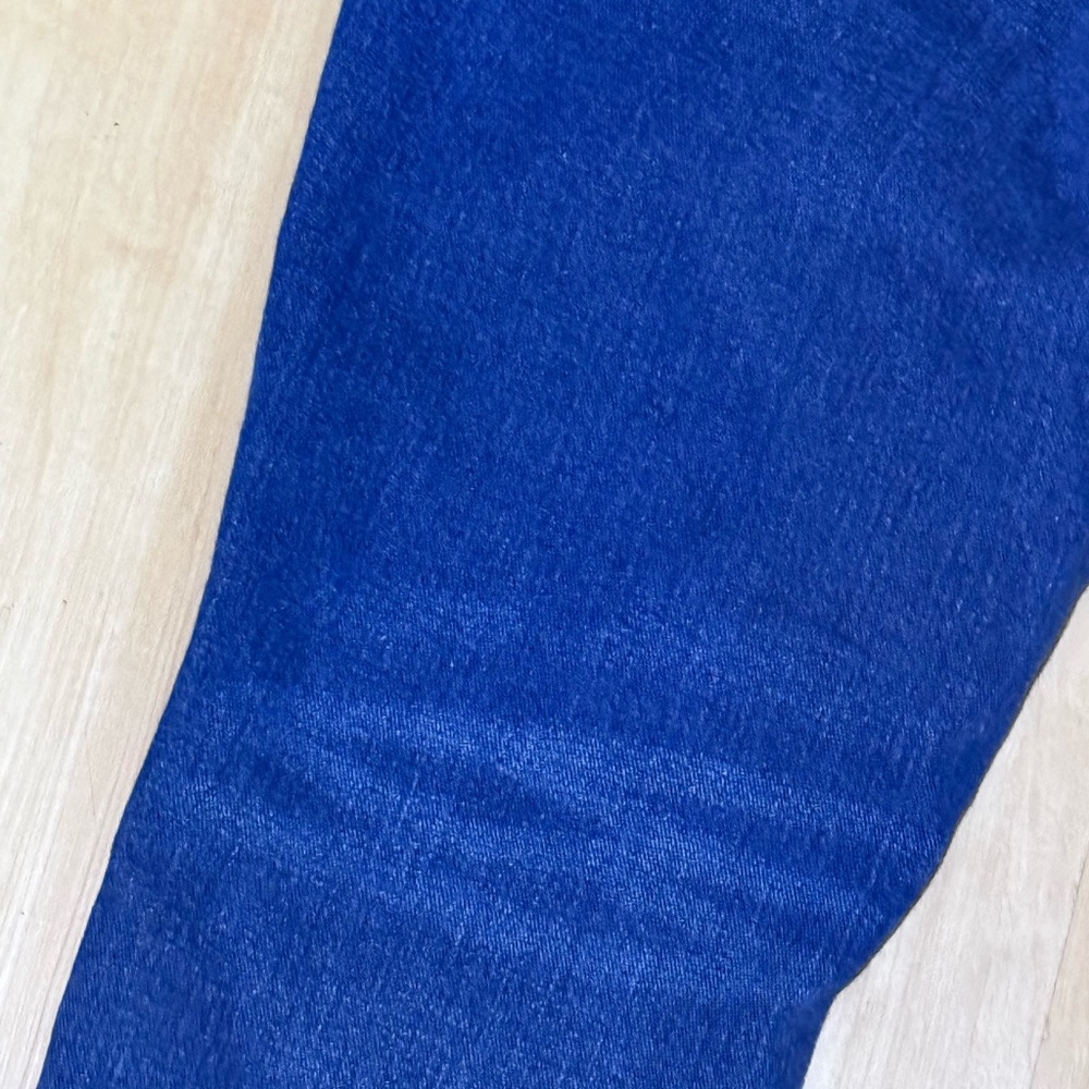 Express High Rise Ripped Indigo Jeans - Picture 5 of 8